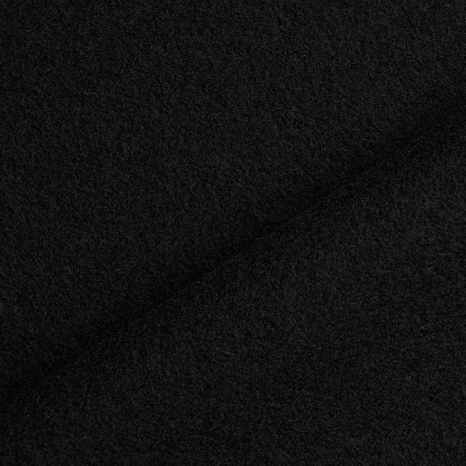 Tela negra de mezcla de lana pesada (negro)
